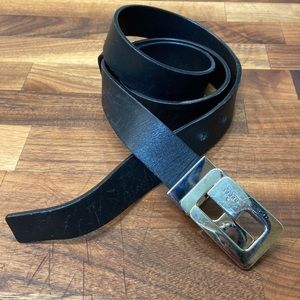 Vintage GUCCI 34-36” Black Leather Belt